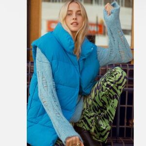 Zara Puffer Long Oversized Vest